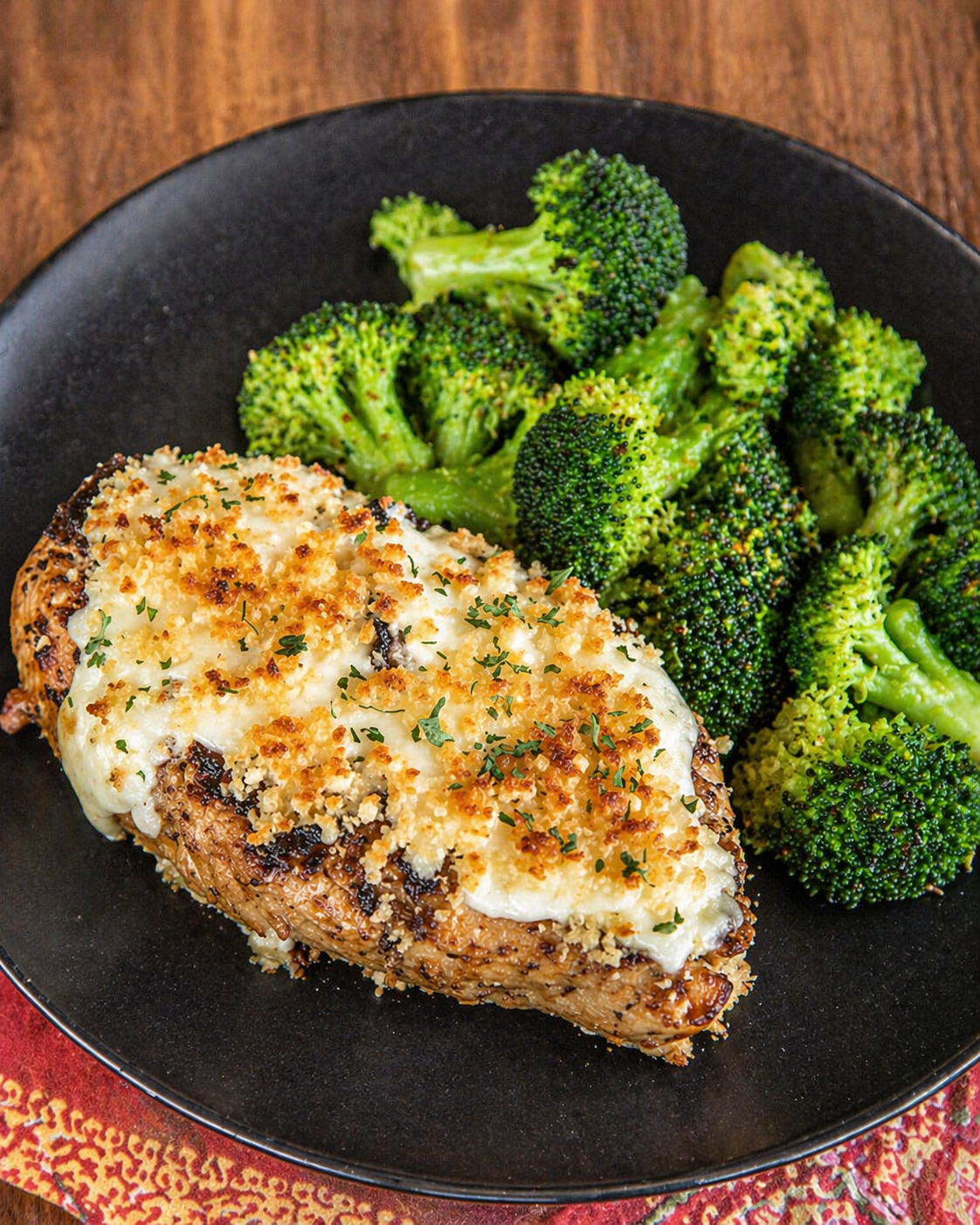 Parmesan Crusted Chicken with Broccoli