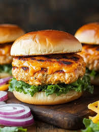 Crack Chicken Burger with Garlic Parmesan Potato Bites